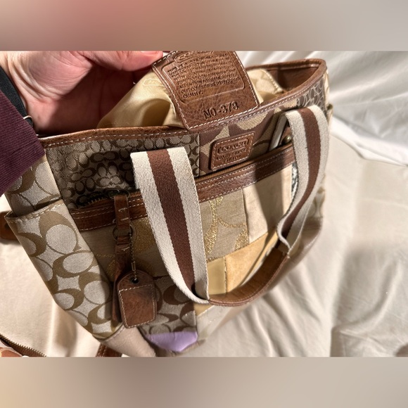 Coach Patchwork Vintage Brown Shoulder Bag Set Of 3 Rough Condition Y2K 90s 2000 - Picture 10 of 16